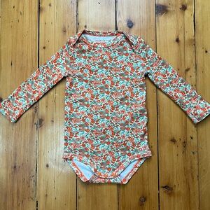 Misha and Puff Long Sleeve Orange Onesie